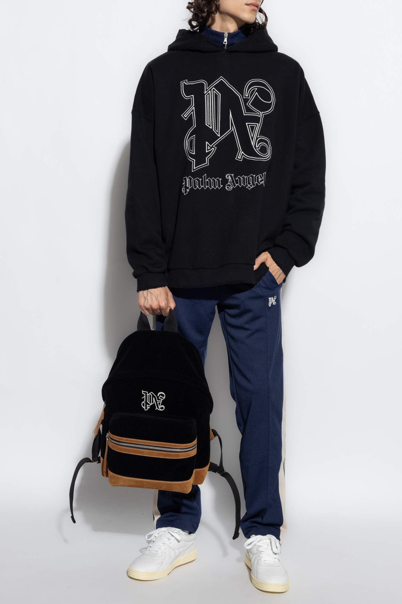 Palm Angels Hoodie with logo | Men's Clothing | Vitkac
